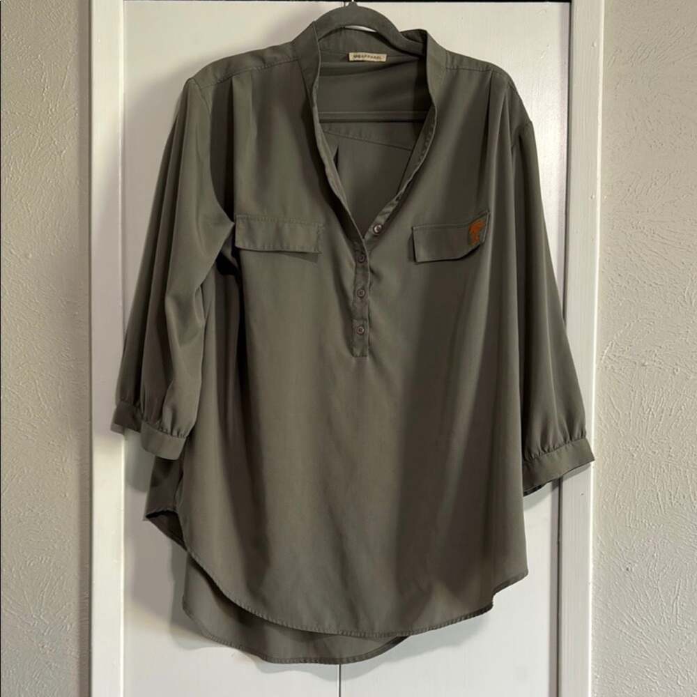 UGApparel Tennessee Grey Button Down Shirt